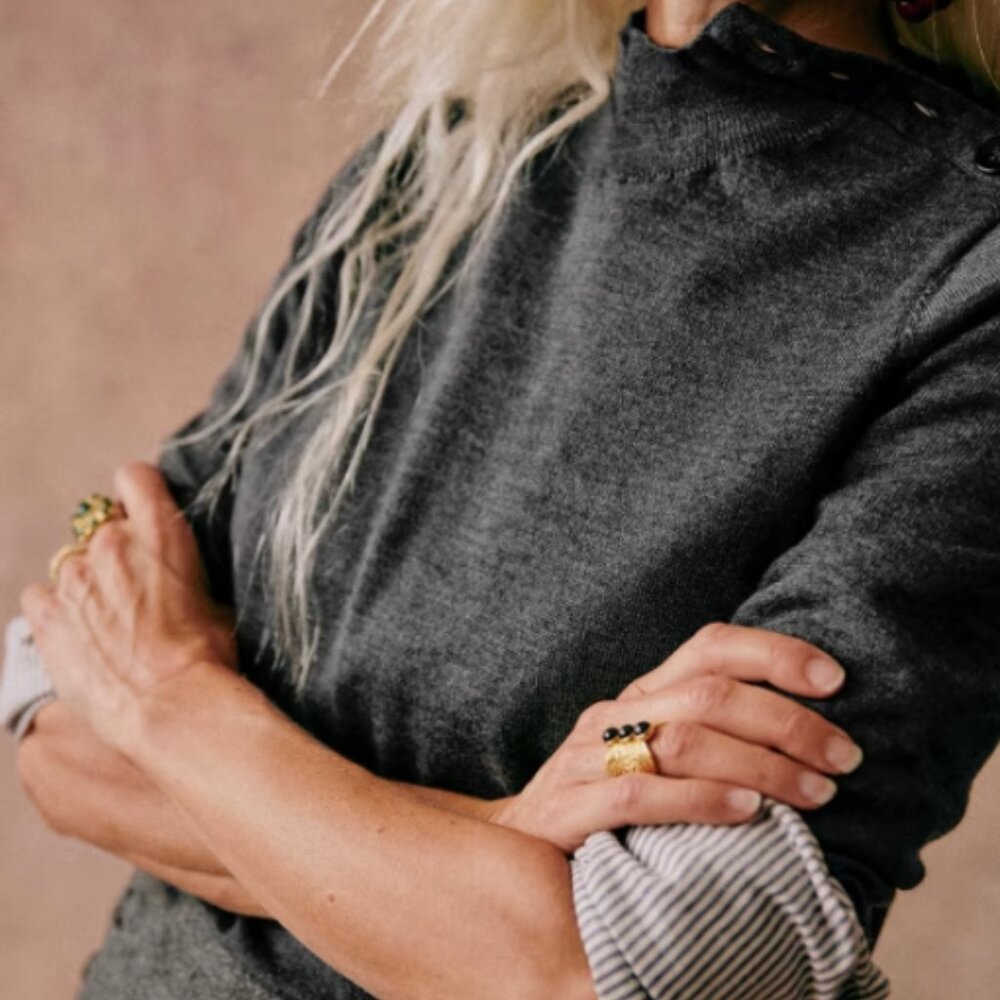 Sezane Jacob Jumper - Charcoal Grey